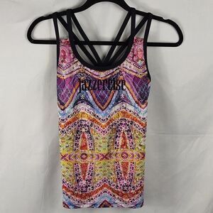 Vtg. Jazzercise Floral Workout Athletic Top